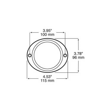 Peterson B472A Reflector, Aluminum, Oval, 3″, Bulk Pack