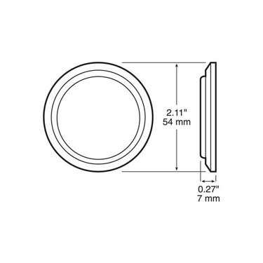 Peterson B474R Reflector, Accessory, Round, 2″, Bulk Pack