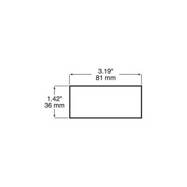 Peterson B483A Reflector, Quick-Mount, Rectangular, 3.125″X1.375″, Bulk Pack