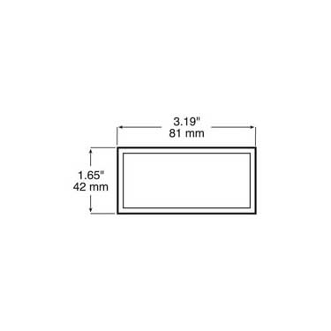 Peterson B484A Reflector, Quick-Mount, Rectangular, Chrome, 3.19″X1.65″, Bulk Pack