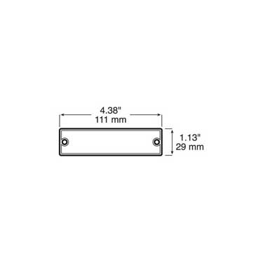 Peterson V487A Reflector, Rectangular, 4.38″X1.13″, Viz Pack