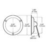 Peterson M4890FR Led Stop/Turn/Tail, Round, Single-Diode, Flange-Mount, Hardwired, 4″, Red, Bulk Pack