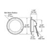 Peterson M4891FA Led Marker/ Clearance, P2, Round, Hardwired, Reflex, W/ Flange, 2″, Amber, Bulk Pack