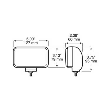 Peterson M517S Incandescent Driving/ Docking Light, Halogen, 5″X3.125″