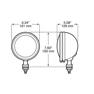 Peterson V530 Halogen, Off-Road Light, Round, Black, 6″, White, Viz Pack