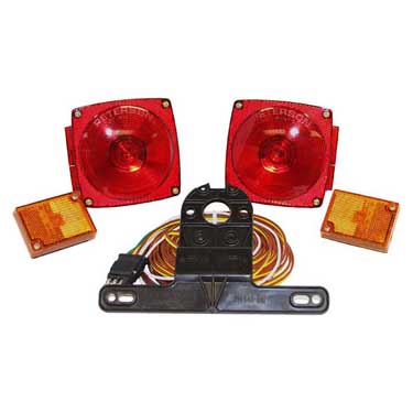 Peterson M540 Trailer Light, Under 80″, Complete Kit, 4.75″X4.50″, Red + White + Amber, Box