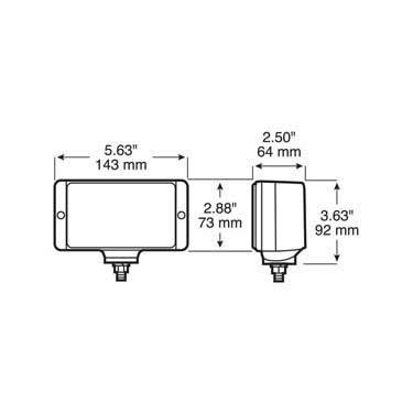 Peterson V566-1 Halogen Driving Light Clear Black Oe-Style Lxkit 5.625″X2.875″