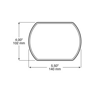 Peterson V602 Mirror, Blind-Spot, Rectangular, 5.5″X4″, Viz Pack