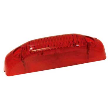 Peterson 60R-MV Led Marker/ Clearance, P2, Rectangular, Thin-Line, 4.5″X.9″ Multi-Volt, Red, Poly Bag