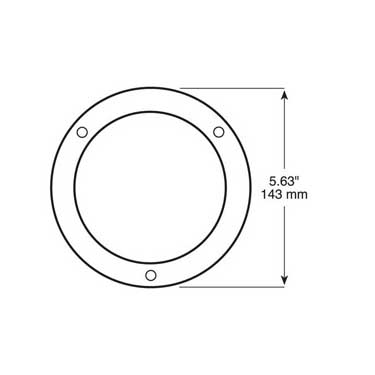 Peterson 7009S Bezel, Round, Theft Deterrent, 4″, Poly Bag