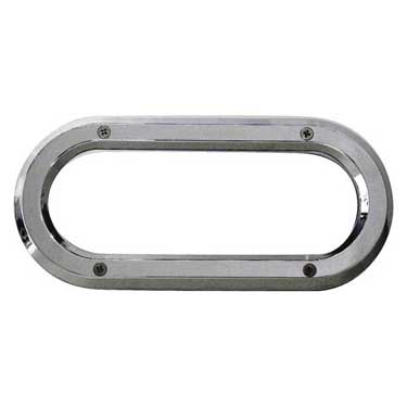 Peterson V7011 Bezel, Oval, Chrome, Decorative, 8″X3.75″, Viz Pack