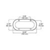 Peterson B7011S Bezel, Oval, Theft Deterrent, 8″X3.75″, Bulk Pack