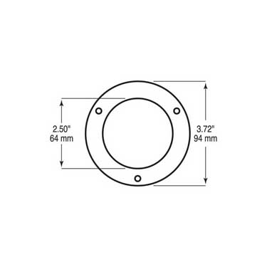 Peterson 7012 Bezel, Round, Theft Deterrent, 2.5″, Poly Bag