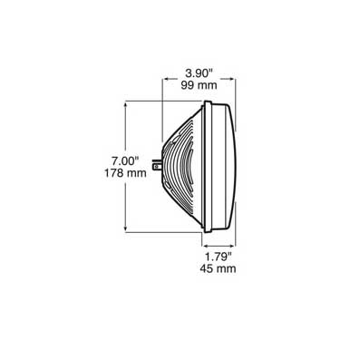 Peterson M701C Led Headlight, Round, Par 56, 7″, White, Bulk Pack