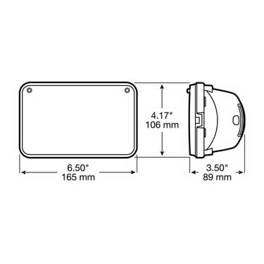 Peterson 703C Led Headlight, Rectangular, High-Beam, 4″X6″, White, Box