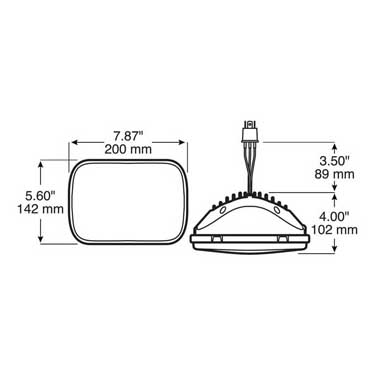 Peterson V705C Led Headlight, Rectangular, 5″X7″, White, Viz Pack