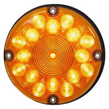 Peterson 717A Led Turn Signal, Round, Transit, 7″, Amber, Poly Bag