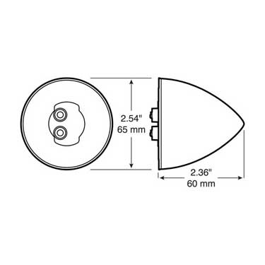 Peterson V72R Led 2.5 Beehive Marker Pc-Rated Light, Red, Viz Pack