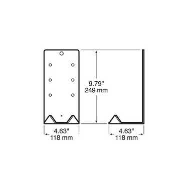 Peterson 740-09 Bracket, Strobe Light, 9.79″X4.63″, Box