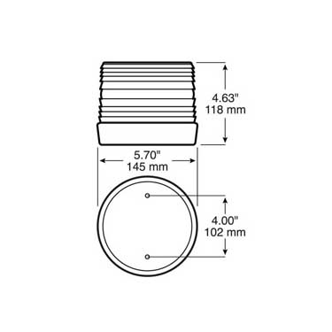 Peterson 769-2MA Strobe Light, 5-Joule Round, Double Flash Magnetic Mount W/ Plug, 5.75″X4.50″ Multi-Volt, Box