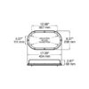 Peterson 752MA Led Strobing Low-Profile Mini Light Bar Oval, W/ Plug, & Switch 17.09″X9.37″, Box