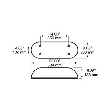 Peterson 761A Incandescent Light Bar, Mini Strobe, Low Profile, Permanent Mount, Box