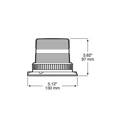 Peterson 764A Led Micro-Strobe Light, Beacon, 5.06″X3.75″, Amber, Box