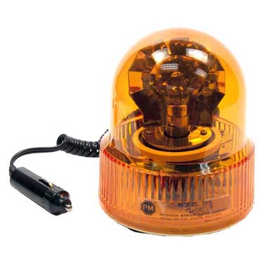 Peterson V771A Incandescent Revolving Light, Beacon, Economy, 5.5″X4.63″, Amber, Viz Pack