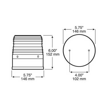 Peterson 790-1A Strobe Light, Led Beacon, Quad-Flash, 5.75″X6″ Multi-Volt, Box