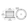 Peterson 791A Led Strobe Light, Beacon Low Profile Flange-Mount 7″X4.56″ Multi-Volt, Amber, Box