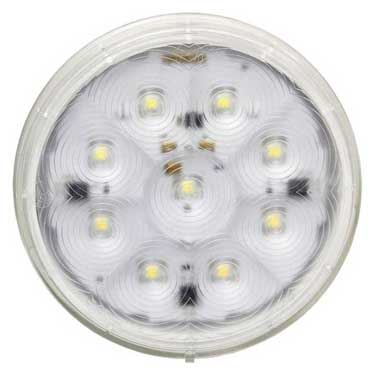 Peterson 800W-9 Led Work Light, Round, Grommet-Mount 4″, White, Poly Bag