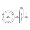 Peterson 814R Led Stop/Turn/Tail, Round, Single-Diode, Flange-Mount 4″, Red, Poly Bag