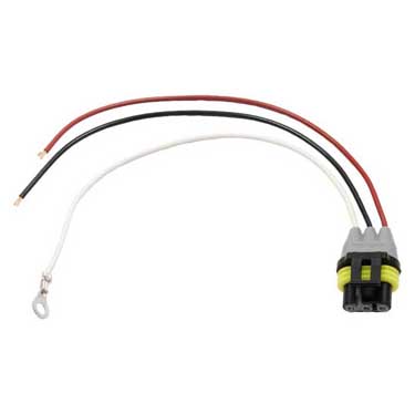 Peterson 817-49 Led Plug, 3-Wire, Molded Amp, W/ Stripped Lead, Ring Terminal, Poly Bag