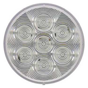 Peterson 817C-7 Led Back-Up Light, Round, Amp, Grommet-Mount, 4″, White, Poly Bag