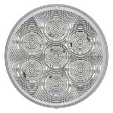 Peterson 826KC-7 Led Back-Up Light, Round, Grommet-Mount Kit 4″, White, Poly Bag