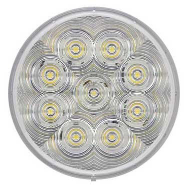 Peterson 817C-9 Led Back-Up Light, Round, Amp, Grommet-Mount 4″, White, Poly Bag