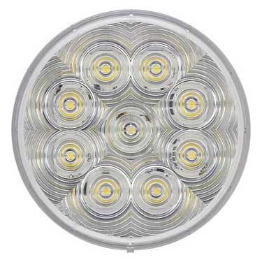 Peterson 826C-9 Led Back-Up Light, Round, Grommet-Mount, 4″, Multi-Volt, White, Poly Bag