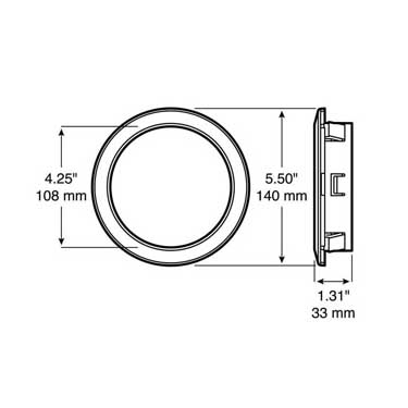 Peterson 818-10 Bracket, Snap-In Mount, Round, Black, 4″, 6-8 Gauge, Poly Bag