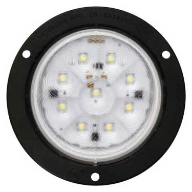 Peterson 800WF-9 Led Work Light, Round, Flange-Mount, 4″, White, Poly Bag