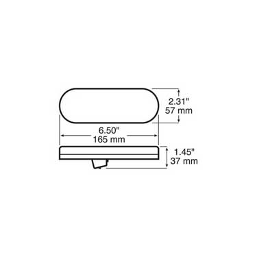 Peterson M820A-7 Led Turn Signal, Front & Rear Oval, Amp, Grommet-Mount 6.5″X2.25″, Amber, Bulk Pack