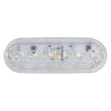 Peterson 820C-7 Led Back-Up Light, Oval, Amp, Grommet-Mount, 6.5″X2.25″, White, Poly Bag