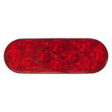 Peterson 821R-10 Led Stop/Turn/Tail, Oval, Grommet-Mount, 6.5″X2.25″, Multi-Volt, Red, Poly Bag