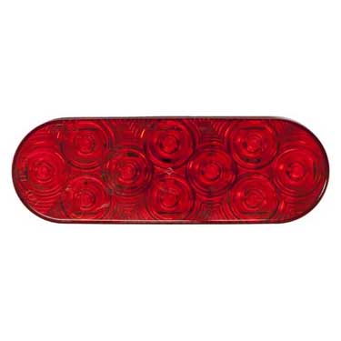 Peterson 820SR-10 Led Strobe Light, Oval, Amp, Grommet-Mount Class 1 6.5″X2.25″ Multi-Volt, Red, Poly Bag