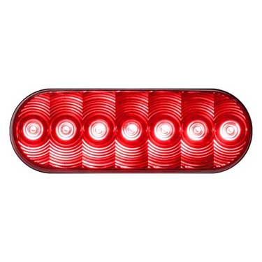 Peterson 820KR-7 Led Stop/Turn/Tail, Oval, Amp, Grommet-Mount Kit, 6.50″X2.25″, Red, Poly Bag