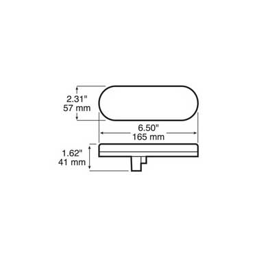Peterson 821A-10 Led Turn Signal, Front & Rear Oval, Grommet-Mount 6.5″X2.25″ Multi-Volt, Amber, Poly Bag