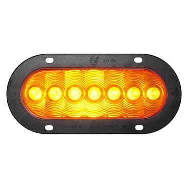 Peterson 822A-7 Led Turn Signal, Front & Rear Oval, Flange-Mount 7.88″X3.63″, Amber, Poly Bag