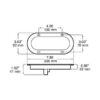 Peterson M822A-22 Led Front Park & Turn, Oval, 6.5X2.25 12V, Amber, Bulk Pack