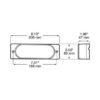 Peterson 823HSA-2 Led Strobe Light, Oval, Surface-Mount, Flange Auxiliary Type 2, Multi-Volt, Amber, Poly Bag