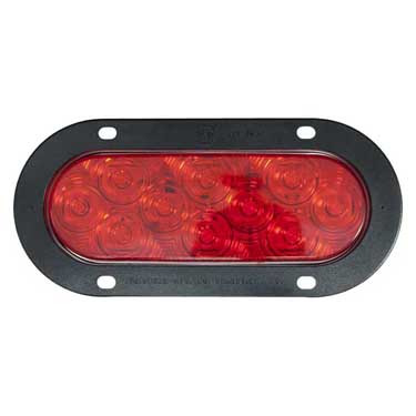 Peterson 1223KR-10 Led Stop/Turn/Tail, Oval, Ece, Amp, Flange-Mount Kit 6.5″X2.25″ Multi-Volt, Red, Poly Bag