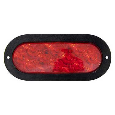 Peterson M823RTL-10 Led Stop/Turn/Tail, Oval, Amp, Narrow Flange-Mount 7.88″X3.31″ Multi-Volt, Red, Bulk Pack